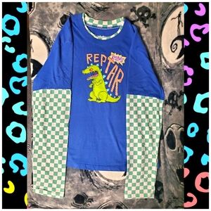 Blue and Green Dinosaur Kids Shirt